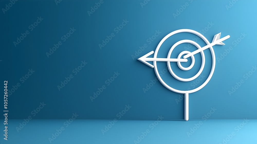 Fototapete icon design showing a target with an arrow missing it symbolizing the potential risk and uncertainty