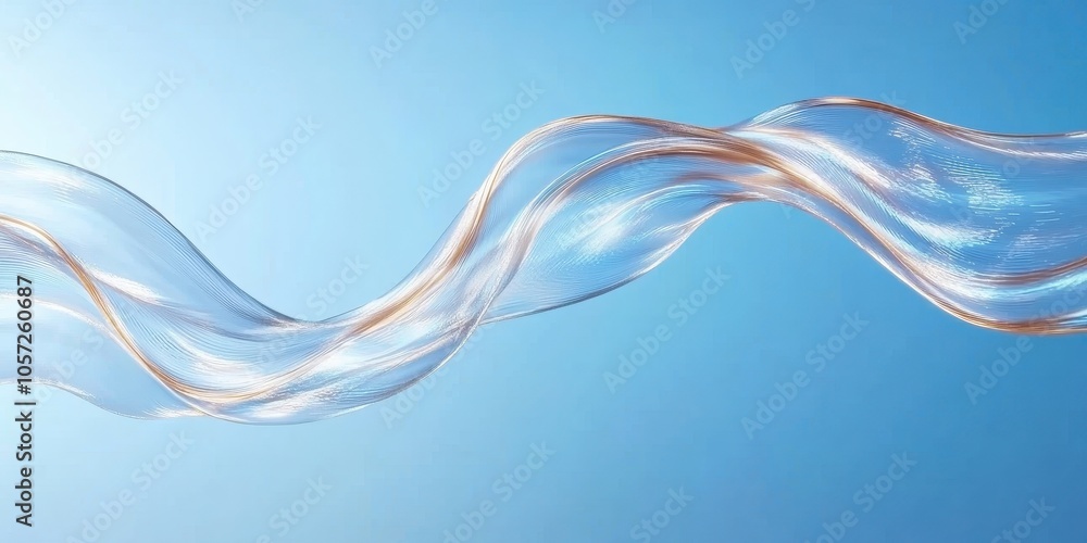 Poster elegant flowing lines in 3d rendered background