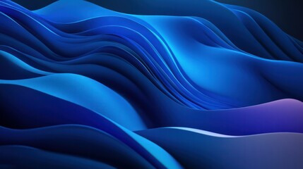 Obraz premium Abstract blue gradient, soft and luminous, filling dark background