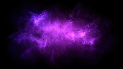 Bright purple glow, illuminating black with a soft gradient effect