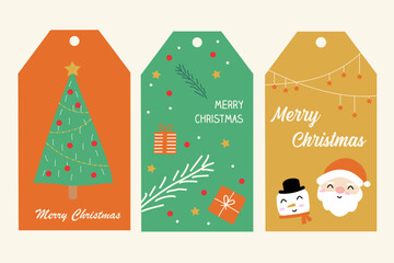 Christmas holiday gift tag set