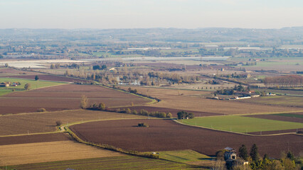 Obraz premium Vallées du Lot-et-Garonne, observées depuis la Croix du Pech de Berre