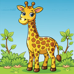 Fototapeta premium giraffe vector illustration