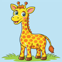 Fototapeta premium giraffe vector illustration