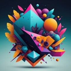 Abstract Colorful Texture with Organic Patterns - High-Resolution Digital Art for Commercial Use