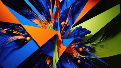 Abstract Colorful Texture with Organic Patterns - High-Resolution Digital Art for Commercial Use