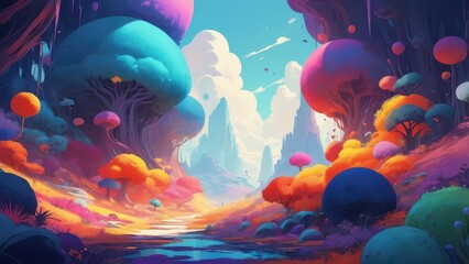 Abstract Colorful Texture with Organic Patterns - High-Resolution Digital Art for Commercial Use