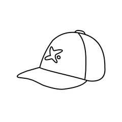 Hats doodle illustration including icons 