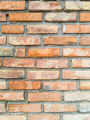 Obraz premium Rustic Orange and Beige Brick Wall