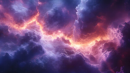 Abstract Background: Purple and Orange Cosmic Clouds