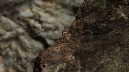 Close-up of Rough Gray Rock Surface