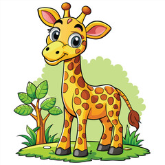 Fototapeta premium giraffe vector illustration