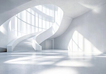 Obraz premium White Staircase Interior.