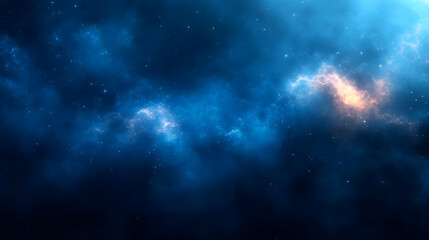 Naklejka premium Blue and White Nebula Abstract Background