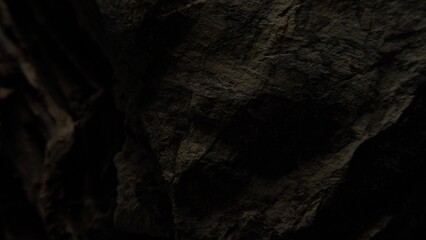 Close-Up of Rough Stone Texture in Dim light