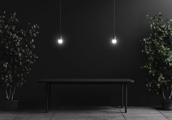 Black Table Minimalist.