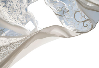 White cloth fluttering in the wind png