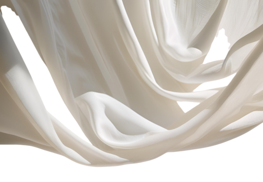 White cloth fluttering in the wind png