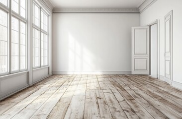 Empty Room with White Walls.