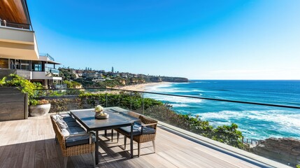 Fototapeta premium Modern Stylish Residence with Ocean View
