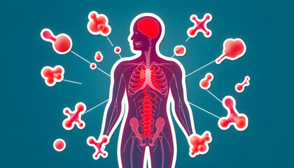 Fototapeta premium Medical concept of hormones. Hormonal therapy. Human health - hormone balance isolated with white highlights, png
