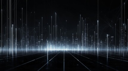 Interconnected City Skylines with Digital Perspectives