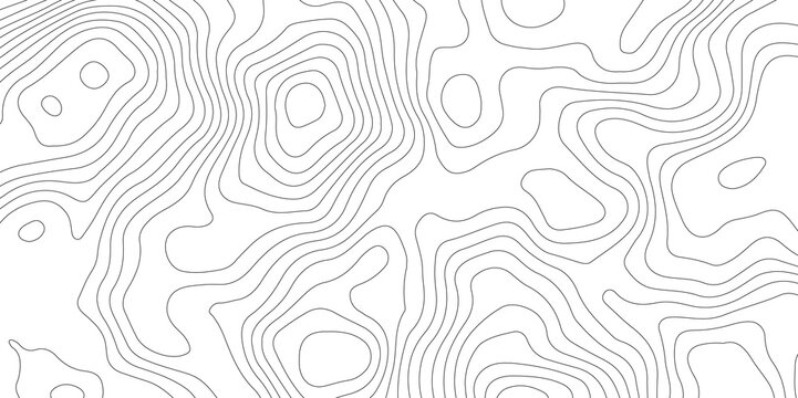 Topographic map background geographic line map with elevation assignments. Modern design with White background with topographic wavy pattern design.paper texture Imitation of a geographical map shades