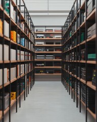 Obraz premium Retro Game Store with Console Shelves