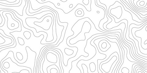 Topographic map background geographic line map with elevation assignments. Modern design with White background with topographic wavy pattern design.paper texture Imitation of a geographical map shades