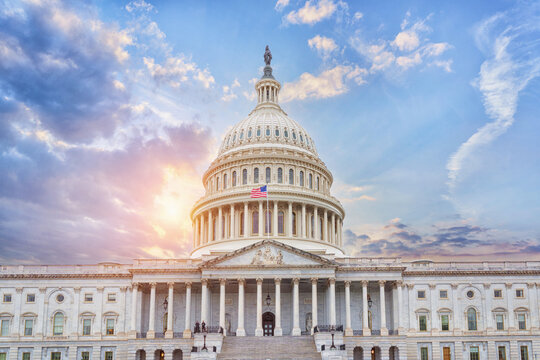 Fototapeta  US Capitol building at sunset, Washington DC, USA.