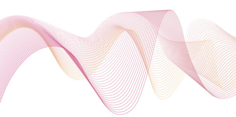 Abstract multicolor gradient wave lines vector background, twisted curve lines and blend effect, frequency sound wave lines, 3d contour line patterned background illustration.	