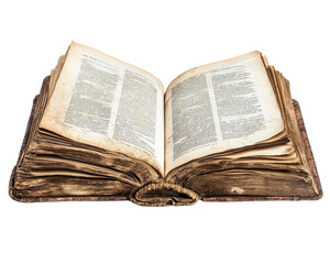 Obraz premium antique open book with yellowed pages and worn edges, showcasing its historical significance and charm. texture and details evoke sense of nostalgia and knowledge