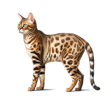 Cat breed Bengall