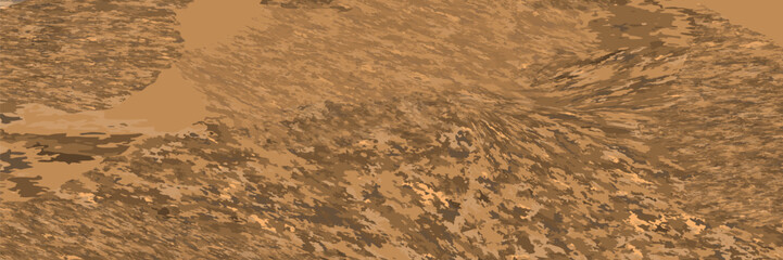 Chocolate and coffee powder, scattered cocoa on a light background. Particles of earth and dust. Brown sand texture.Top view of the cake.