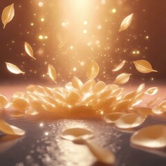 ゴールドの高級感あるステージ　商品モックアップ