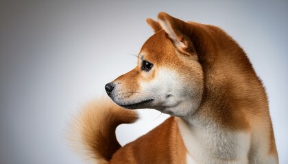  Shiba Inu with Tail Curl