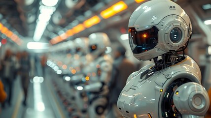 Fototapeta premium Futuristic Robots: A Glimpse into the Future of Robotics