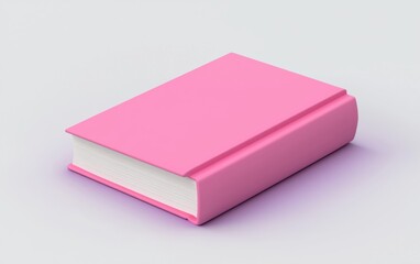 A vibrant pink book with a smooth cover, perfect for adding a pop of color to any design. Ideal for stationery, education, or lifestyle themes.