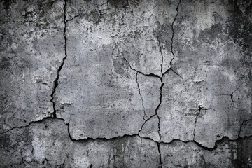 Close-up of cracked concrete wall, showcasing a distressed and weathered texture with unique patterns perfect for backgrounds and design projects.