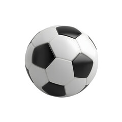 Fototapeta premium black and white soccer ball for sports and game isolated on transparent background Generative Ai.