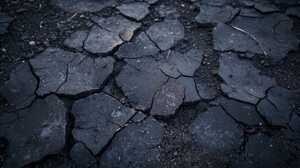 Eerie Decay: Abstract Dark Grunge Texture with Fragmented White Spots on Black Background