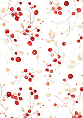 PNG A Christmas red background with a small floral pattern illustration chandelier botanical.