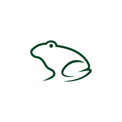 Abstract frog simple line logo design vector