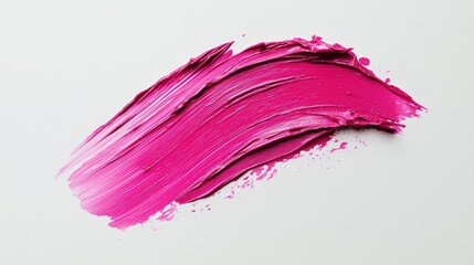 Abstract cosmetic stroke on a white background Creamy swatch of moisturizing cream for face hands or body Matte smear of crushed highlighter or luminizer