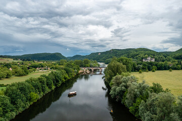 Fototapeta premium Aerial View Over Beynac-et-Cazenac, Dordogne, France