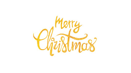 Merry Christmas hand drawn lettering calligraphy from glitter isolated on transparent png background. Merry Christmas script calligraphy for invitation, card, decoration vector design close up