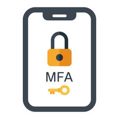 Multi-Factor Authentication: Secure Access with Phone and Lock Icon