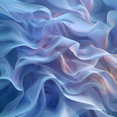 Obraz premium Abstract Blue and Purple Swirling Fabric Illustration