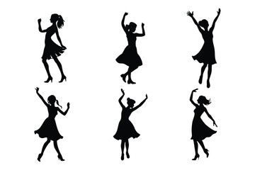 silhouettes of dancing girls collection