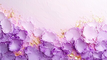 Obraz premium Elegant textured lavender petals with golden accents a stunning abstract art piece for modern decor inspiration